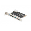 DIGITUS - USB adapter - PCIe 2.0 - USB 3.0 x 4