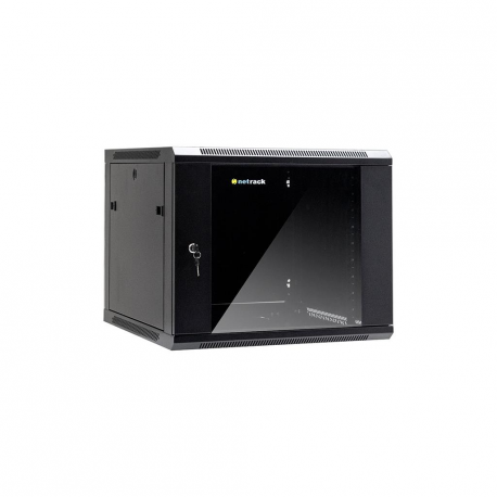 Netrack - Cabinet - wall mountable - black - 6U - 19" - 0