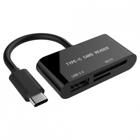 Gembird - Card reader (SD, TransFlash, microSD, SDHC, microSDHC, SDXC, microSDXC) - USB-C 3.1 Gen 1 - 0