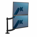 Fellowes Platinum Monitor Arm - Mounting kit - for 2 monitors (adjustable arm) - black - screen size: up to 27" - desk-mountable