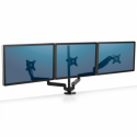 Fellowes Platinum Series Triple Arm - Mounting kit - for 3 monitors (adjustable arm) - aluminium - black - screen size: up to 27" - desk-mountable