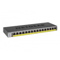 NETGEAR GS116PP - Switch - unmanaged - 16 x 10 / 100 / 1000 (PoE+) - desktop, rack-mountable, wall-mountable - PoE+ (183 W) - DC power