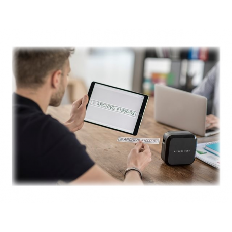 Brother P-Touch Cube Plus PT-P710BT - Label printer - thermal transfer - Roll (2.4 cm) - 180 x 360 dpi - up to 68 labels / min - USB 2.0, Bluetooth - cutter - 3