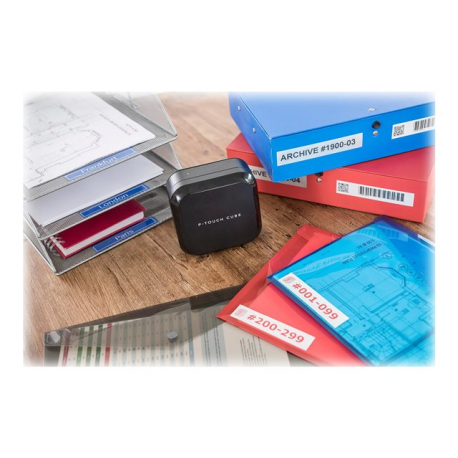 Brother P-Touch Cube Plus PT-P710BT - Label printer - thermal transfer - Roll (2.4 cm) - 180 x 360 dpi - up to 68 labels / min - USB 2.0, Bluetooth - cutter - 4