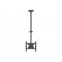 Multibrackets M Public Ceilingmount Medium Single - Mounting kit (ceiling plate, tilt ceiling mount, VESA adapter) - for LCD display - steel - black - screen size: 32"-55" - ceiling mountable