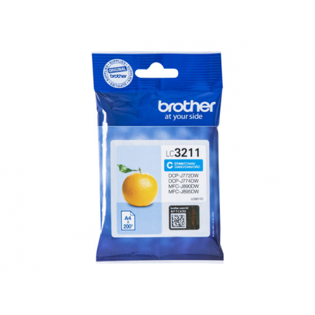Brother LC3211C - Cyan - original - ink cartridge - for Brother DCP-J572, DCP-J772, DCP-J774, MFC-J890, MFC-J895 - 1