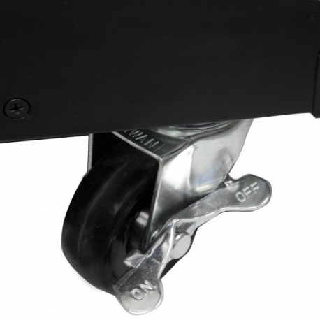 StarTech.com 9U Open Frame Rack with Wheels - 4 Post 23" Deep Portable Open Frame Cabinet for 19" Network, Data & Server Equipment - 220 lbs capacity (RK960CP) - Rack - black - 9U - 23" - 3