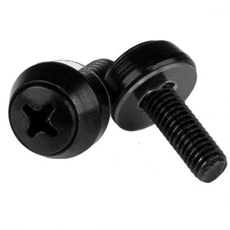 StarTech.com M5 x 12mm - Screws - 50 Pack, Black - M5 Mounting Screws for Server Rack & Cabinet (CABSCREWSB) - Screw kit - black (pack of 50) - for P / N: RACK-18U-20-WALL-OA, RACK-21U-20-WALL-OA, RACK-24U-20-WALL-OA, RK3236BKF, WALLMOUNT4 - 1