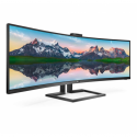 Philips Brilliance P-line 499P9H - LED monitor - curved - 49" (48.8" viewable) - 5120 x 1440 Dual Quad HD @ 60 Hz - VA - 450 cd / m² - 3000:1 - DisplayHDR 400 - 5 ms - 2xHDMI, DisplayPort, USB-C - speakers - textured black