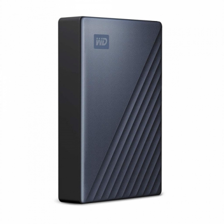 WD My Passport Ultra WDBFTM0040BBL - Hard drive - encrypted - 4 TB - external (portable) - USB 3.0 (USB-C connector) - 256-bit AES - blue - 2