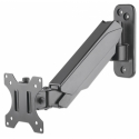 Manhattan TV & Monitor Mount, Wall, Spring Arm, 1 screen, Screen Sizes: 17-32", Black, VESA 75x75 to 100x100mm, Max 8kg, Height Adjustable Swivel Arm (3 pivots), Lifetime Warranty - Bracket - for TV  /  monitor - plastic, aluminium, steel - screen size: 17"-32" - wall-mountable