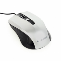 Gembird MUS-4B-01-BS - Mouse - optical - 4 buttons - wired - USB - black, silver