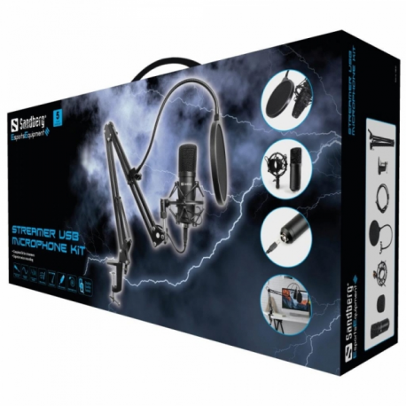 Sandberg Streamer USB Microphone Kit - Microphone - USB - 2