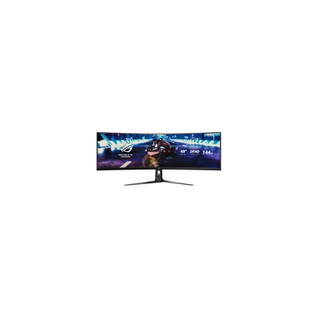 OPEN BOX /  USED /  ASUS ROG Strix XG49VQ - LED monitor - curved - 49" - 3840 x 1080 DFHD @ 144 Hz - VA - 450 cd / m² - 3000:1 - DisplayHDR 400 - 4 ms - 2xHDMI, DisplayPort - speakers - black - 3 years warranty - 0