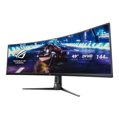 OPEN BOX /  USED /  ASUS ROG Strix XG49VQ - LED monitor - curved - 49" - 3840 x 1080 DFHD @ 144 Hz - VA - 450 cd / m² - 3000:1 - DisplayHDR 400 - 4 ms - 2xHDMI, DisplayPort - speakers - black - 3 years warranty - 2