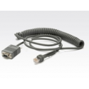 Zebra - Serial cable - DB-9 (F) - 2.7 m - coiled - for Symbol LS3478; Cyclone M2004; Digital Scanner DS 34XX, DS 66XX, DS3478, DS6707, DS6708