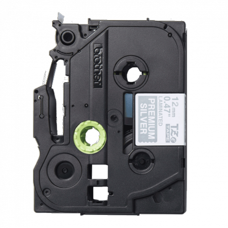 Brother TZePR935 - White print on premium glitter silver - Roll (1.2 cm x 8 m) 1 roll(s) laminated tape - for PTD200, PTD210, PTD215E, PTD400, PTD400AD, PTD600, PTD600VP, PTH100, PTH110, PTP300BT, PTP700, PTP710BT - 0