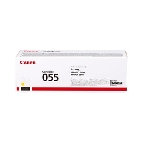 Canon 055 - Yellow - original - toner cartridge - for imageCLASS LBP664, MF745; i-SENSYS LBP663, LBP664, MF742, MF744, MF746; Satera LBP662 - 0
