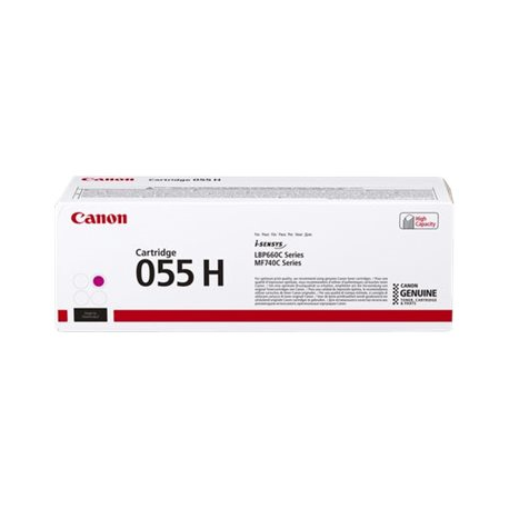 Canon 055 H - High capacity - magenta - original - toner cartridge - for imageCLASS LBP664, MF745; i-SENSYS LBP663, LBP664, MF742, MF744, MF746; Satera LBP662 - 0