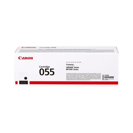 Canon 055 - Black - original - toner cartridge - for imageCLASS LBP664, MF745; i-SENSYS LBP663, LBP664, MF742, MF744, MF746; Satera LBP662 - 0