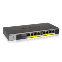 NETGEAR GS108LP - Switch - 8 x 10 / 100 / 1000 (PoE+) - desktop, rack-mountable, wall-mountable - PoE+ (60 W) - DC power