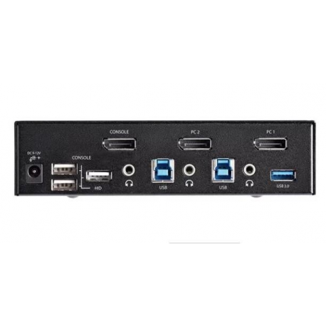 StarTech.com 2 Port DisplayPort KVM Switch, 4K 60Hz, Single Display, Dual Port UHD DP 1.2 USB KVM Switch with Integrated USB 3.0 Hub and Audio, Dell, HP, Apple, Lenovo, TAA Compliant - Keyboard / Video / Mouse Switch (SV231DPU34K) - KVM  /  audio  /  USB switch - 2 x KVM  /  audio  /  USB - desktop - TAA Compliant - 2