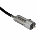 StarTech.com Laptop Combination Lock - Security Lock - 6 Ft Vinyl-Coated Steel Cable (LTLOCK) - Security cable lock - black & silver - 1.8 m - for P / N: DK30C2DPEPUE, DK30C2DPPD, DK30C2DPPDUE, DK31C3HDPD, DK31C3HDPDUE, DKM30CHDPD