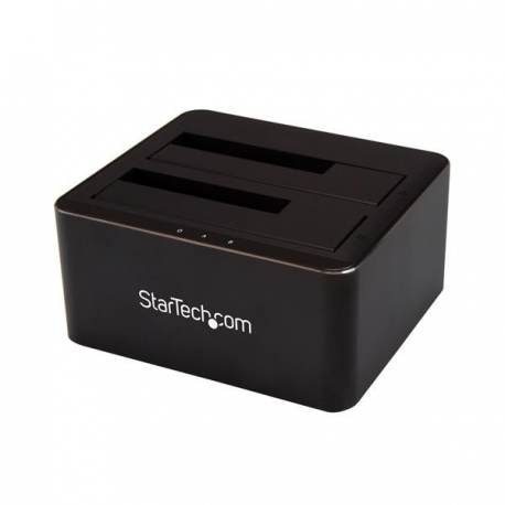 StarTech.com Dual Bay SATA HDD Docking Station - for 2 x 2.5  /  3.5" SATA SSD  /  HDD - Hot Swap - Hard Drive Docking Station - SSD Dock - HDD docking station - bays: 2 - 2.5", 3.5" - SATA 6Gb / s - USB 3.0 - black - for P / N: SVA12M5NA - 1