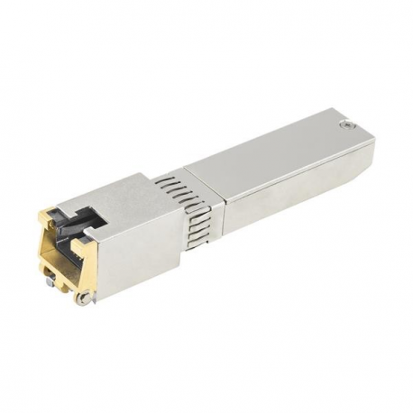 StarTech.com MSA Uncoded Compatible SFP+ Module, 10GBASE-T, SFP to RJ45 (Copper) for Cat6 and Cat5e, 10GE Gigabit Ethernet SFP+, RJ-45 (Copper) 30m, 10Gbps Transceiver SFP+ Copper Module - Lifetime Warranty (SFP10GBTST) - SFP+ transceiver module - 10 GigE - 10GBase-X, 10GBase-T - RJ-45 - up to 30 m - TAA Compliant - for P / N: PEX10GSFP - 0