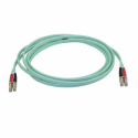 StarTech.com Aqua OM4 Duplex Multimode Fiber - 3m /  9 ft - 100 Gb - 50 / 125 - OM4 Fiber - LC to LC Fiber Patch Cable (450FBLCLC3) - Network cable - LC multi-mode (M) to LC multi-mode (M) - 3 m - fibre optic - duplex - 50  /  125 micron - OM4 - aqua
