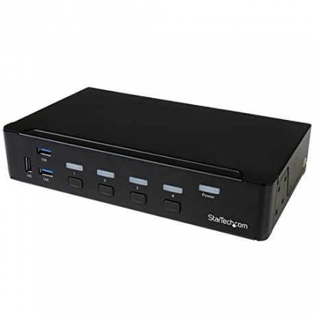 StarTech.com 4 Port HDMI KVM - HDMI KVM Switch - 1080p - USB 3.0 & Audio Support - KVM Video Switch (SV431HDU3A2) - KVM  /  USB switch - 4 x KVM  /  audio  /  USB + 3 x SuperSpeed USB - 1 local user - rack-mountable - AC 120 / 230 V  /  DC 9 - 12 V - for P / N: SV431RACK - 1