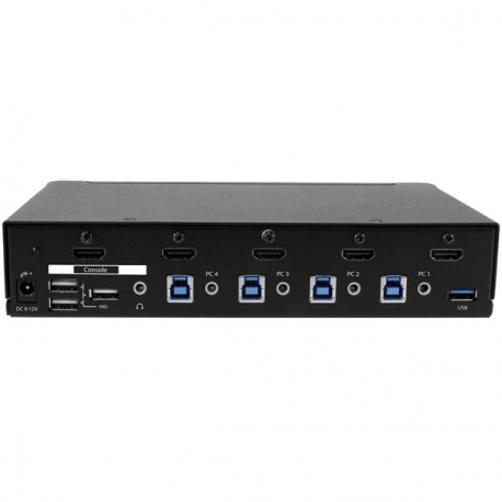 StarTech.com 4 Port HDMI KVM - HDMI KVM Switch - 1080p - USB 3.0 & Audio Support - KVM Video Switch (SV431HDU3A2) - KVM  /  USB switch - 4 x KVM  /  audio  /  USB + 3 x SuperSpeed USB - 1 local user - rack-mountable - AC 120 / 230 V  /  DC 9 - 12 V - for P / N: SV431RACK - 4