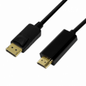 LogiLink - Adapter cable - DisplayPort male to HDMI male - 1 m - black - 4K support