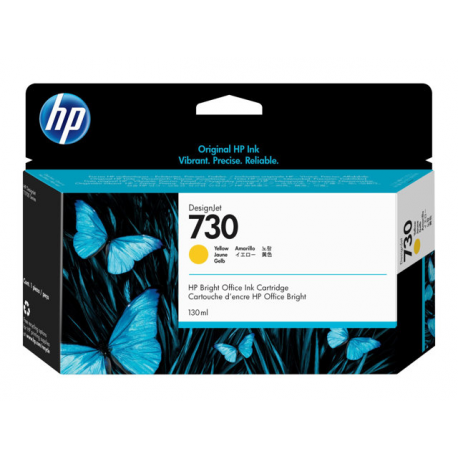 HP 730 - 130 ml - yellow - original - DesignJet - ink cartridge - for DesignJet SD Pro MFP, T1600, T1600dr, T1700, T1700dr, T2600, T2600dr - 0
