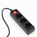EnerGenie EG-PSU3-01 - Power strip - AC 230 V - input: IEC 60320 C14 - output connectors: 3 (3 x power Type F) - 60 cm cord - black