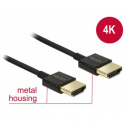 Delock Premium - HDMI cable with Ethernet - HDMI male to HDMI male - 0.5 m - 4K support