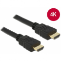 Delock - HDMI cable with Ethernet - HDMI male to HDMI male - 50 cm - black - 4K support