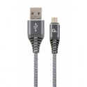 Cablexpert Premium - USB cable - Micro-USB Type B (M) to USB (M) - USB 2.0 - 2.1 A - 1 m - white, space grey