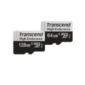 Transcend 350V - Flash memory card (SD adapter included) - 64 GB - UHS-I U1  /  Class10 - microSDXC UHS-I