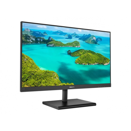 Philips E-line 245E1S - LED monitor - 24" (23.8" viewable) - 2560 x 1440 QHD @ 75 Hz - IPS - 250 cd / m² - 1000:1 - 4 ms - HDMI, VGA, DisplayPort - textured black - 1