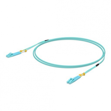 Ubiquiti UniFi - Patch cable - LC multi-mode (M) to LC multi-mode (M) - 2 m - fibre optic - duplex - 50 / 125 micron - OM3 - turquoise - 0