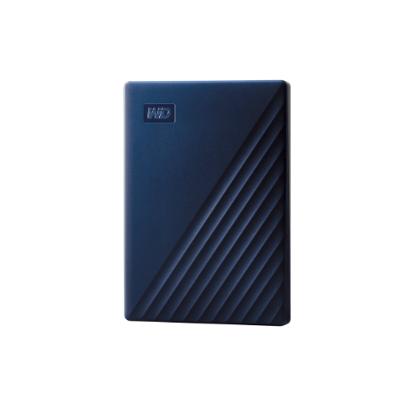 WD My Passport for Mac WDBA2F0040BBL - Hard drive - encrypted - 4 TB - external (portable) - USB 3.2 Gen 1 - 256-bit AES - midnight blue - 0