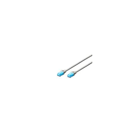 DIGITUS Professional - Patch cable - RJ-45 (M) to RJ-45 (M) - 50 cm - UTP - CAT 5e - booted, snagless - white - 0