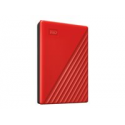 WD My Passport WDBYVG0020BRD - Hard drive - encrypted - 2 TB - external (portable) - USB 3.2 Gen 1 - 256-bit AES - red