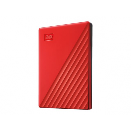 WD My Passport WDBYVG0020BRD - Hard drive - encrypted - 2 TB - external (portable) - USB 3.2 Gen 1 - 256-bit AES - red - 2