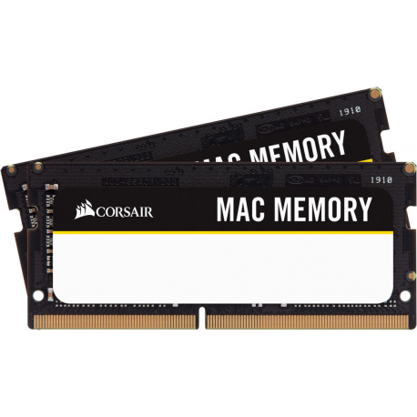 CORSAIR Mac Memory - DDR4 - kit - 32 GB: 2 x 16 GB - SO-DIMM 260-pin - 2666 MHz  /  PC4-21300 - CL18 - 1.2 V - unbuffered - non-ECC - 0