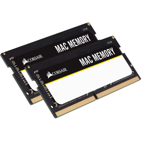 CORSAIR Mac Memory - DDR4 - kit - 32 GB: 2 x 16 GB - SO-DIMM 260-pin - 2666 MHz  /  PC4-21300 - CL18 - 1.2 V - unbuffered - non-ECC - 1
