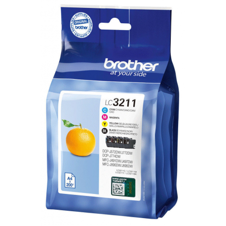 Brother LC3211 - 4-pack - black, yellow, cyan, magenta - original - ink cartridge - for Brother DCP-J572, DCP-J772, DCP-J774, MFC-J890, MFC-J895 - 0
