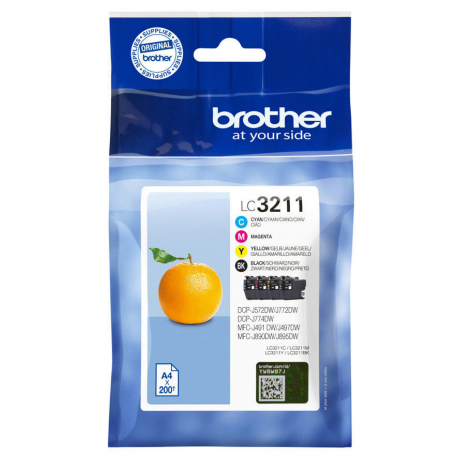 Brother LC3211 - 4-pack - black, yellow, cyan, magenta - original - ink cartridge - for Brother DCP-J572, DCP-J772, DCP-J774, MFC-J890, MFC-J895 - 1