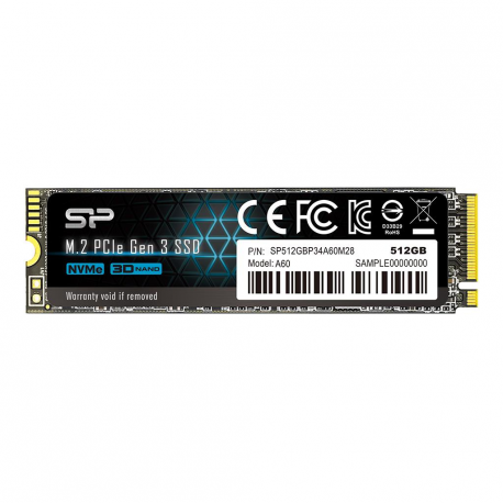 SILICON POWER P34A60 - SSD - 512 GB - internal - M.2 2280 - PCIe 3.0 x4 (NVMe) - 0